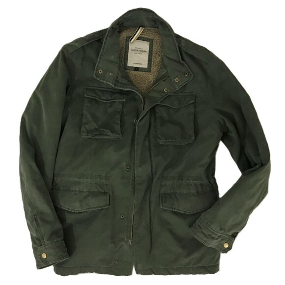 Jack & Jones JORO Military Jacket - Sherpa Lining– Size L - Picture 1 of 12
